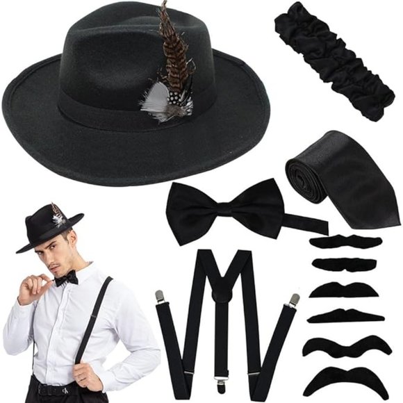 Spooktacular Creations 1920s Manhattan Mens Costume Accessories Gatsby Gangster - Picture 1 of 8